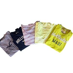 Hollister T-Shirts Women's Bundle Lot of 5 Short and‎ Long Sleeve Tops Tees